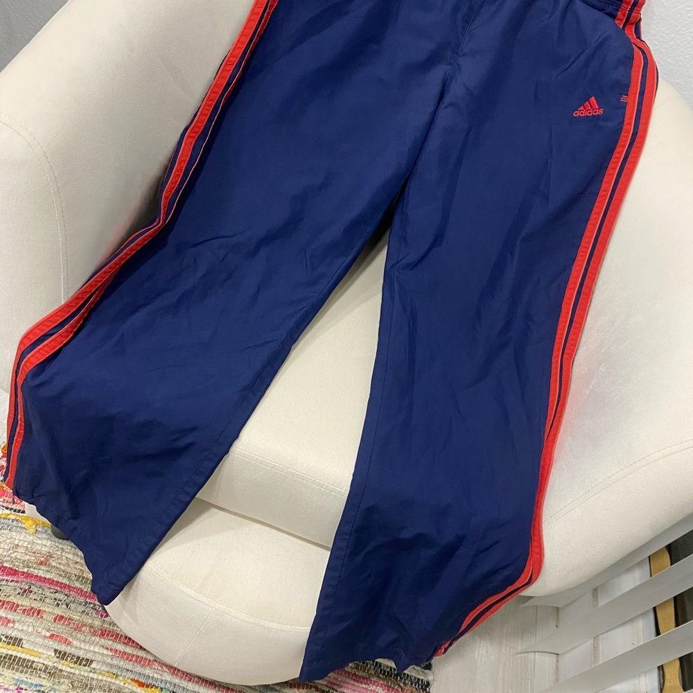 Adidas Kids Blue Joggers with Red Stripes 4X$20